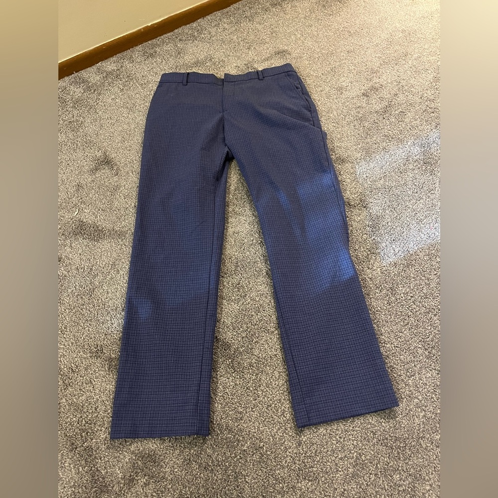 Tommy Hilfiger Men's Blue Patterned Dress Pants